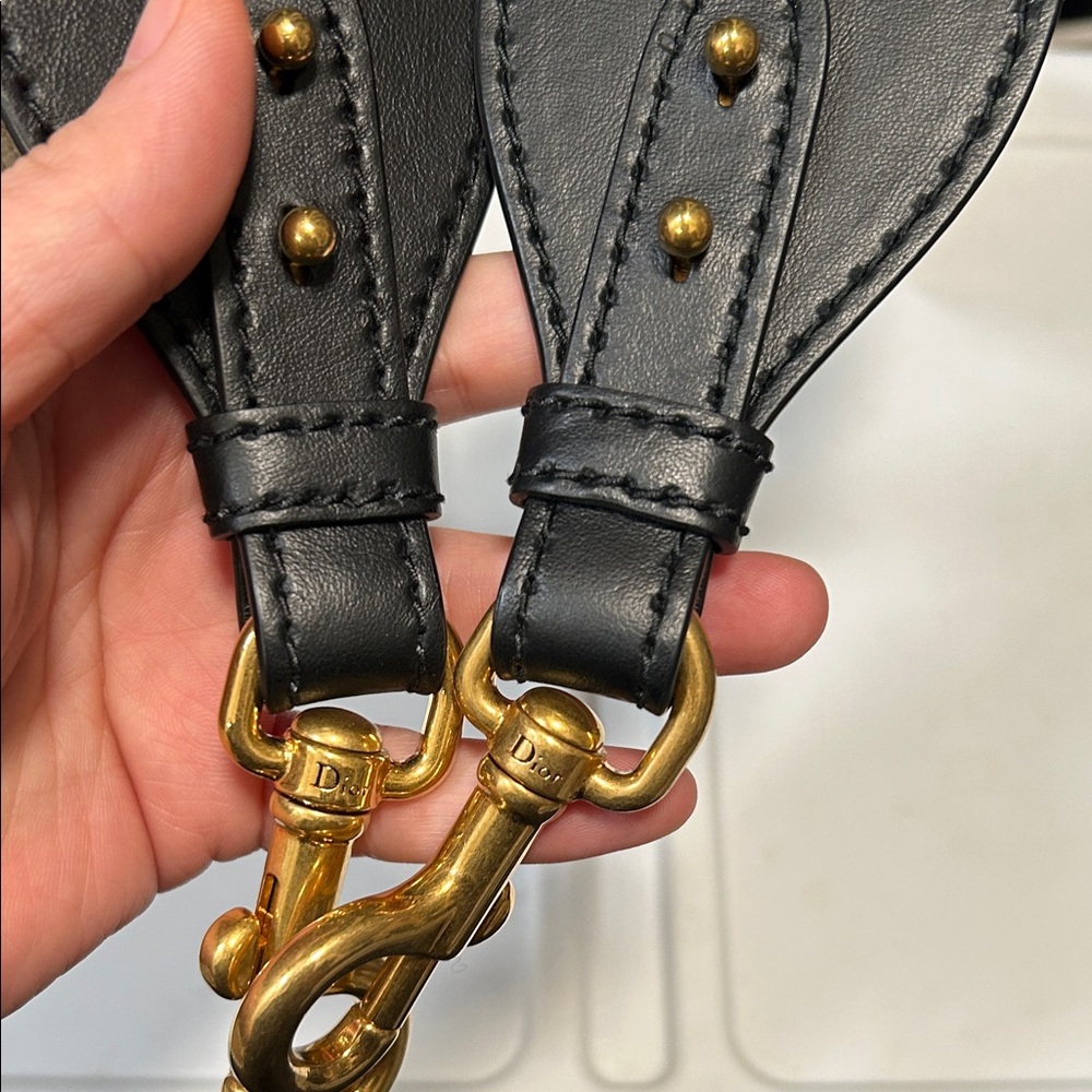 Dior Navy and Beige CHRISTIAN DIOR Woven Canvas Strap - Picture 7 of 12